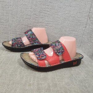 Alegria PG Lite Womens Size 42 Slide Leather Floral Wedge Sandals